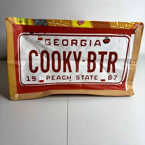 LOT 4x Trader Joe’s Georgia Peach State GA Stone Fruit Flower Tote Bag Reusable! - Picture 13 of 13